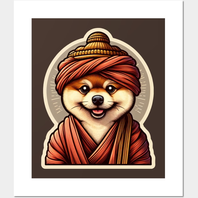 Pomeranian Zen Wall Art by k9-tee